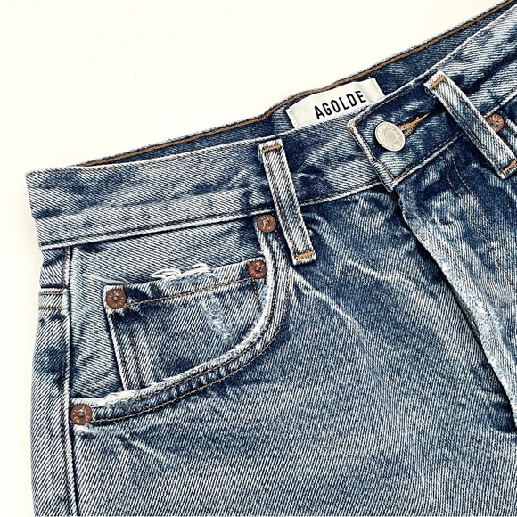 Agolde Riley High Rise Shorts - Picture 6 of 10